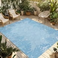 thumbnail image 1 of Blue Leaves Outdoor Rug for Patio/Deck/Porch, Non-Slip Large Area Rug 5 x 7 Ft, Summer Botanical Pastoral Indoor Outdoor Rugs Washable Area Rugs, Reversible Camping Rug Carpet Runner, 1 of 8