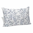 thumbnail image 1 of Blue Leaves Pillow Covers 16"x24", Summer Botanical Elegant Pastoral Soft Brushed Microfiber Breathable Throw Pillow Covers, Decorative Pillowcase with Zipper for Couch Sofa Bedroom Living Room, 1 of 9