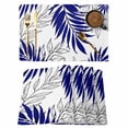thumbnail image 1 of Blue Leaves Placemats Set of 6, Abstract Modern Geometric Lines Simple Art Placemats for Dining Table, Place Mats for Kitchen Tabletop, Waterproof Wipeable Dining Table Mats Set, 1 of 9