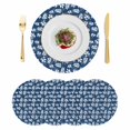 thumbnail image 1 of Blue Leaves Round 13 Inch Placemats Set of 4, Farmhouse Pastoral Spring Leaf Branch HeatResistant Non Slip Place Mats for Dining Table, Wipeable Braided Kitchen Table Mats for Housewarming, 1 of 9