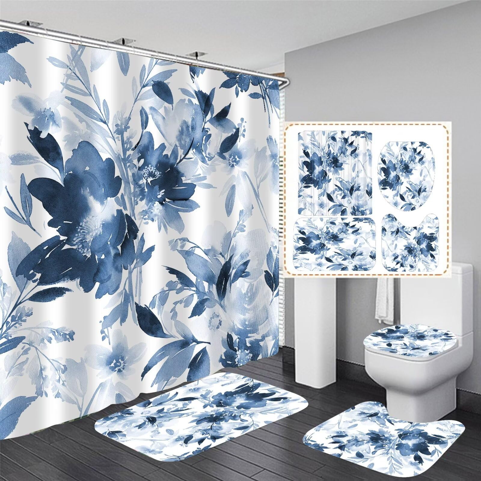 Blue Shower Curtain Sets
