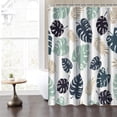 thumbnail image 1 of Blue Leaves Shower Curtain Set with Hooks Farmhouse Botanical Plants Shower Curtain for Bathroom Blue Leaves Branches Waterproof Fabric Decor 48x72inches, 1 of 6