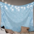 thumbnail image 1 of Blue Leaves Tapestry for Bedroom Wall Hanging Tapestry, Summer Botanical Pastoral Ceiling Backdrop Tapestries Poster Blanket Wall Decor for Teens Room Living Room Dorm 59" x 79", 1 of 8