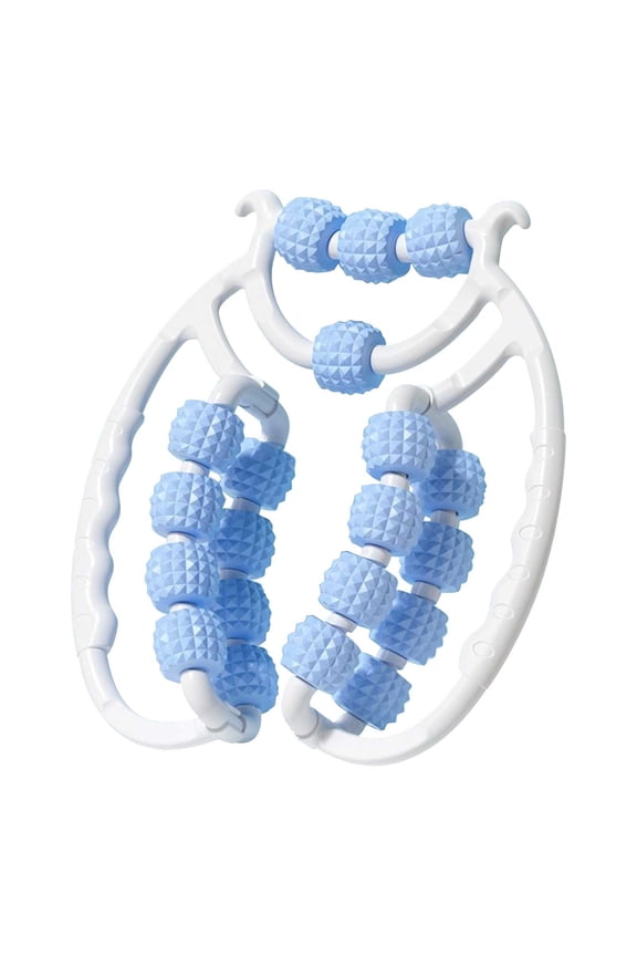 Blue Leg Clamp Massage Roller Circular Design For Cellulite Reduction Muscle Relaxation Thigh Calf Slimming Tool Women Home Use Device