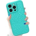 thumbnail image 1 of Blue Leopard Designed for iPhone 14 Pro Max Case, Cute Cheetah Print Pattern Rugged TPU Phone Case for Girls Women Men, Leopard iPhone 14 Pro Max 6.7 Inch, 1 of 11