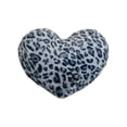 thumbnail image 1 of Blue Leopard Heart Pattern Decorative Throw Pillow, Valentine's Day Gift Cushion, Home Decor Accent - Leopard Print Heart Design, Blue Color, Soft Plush Filling For Couch Bed Sofa, 1 of 5