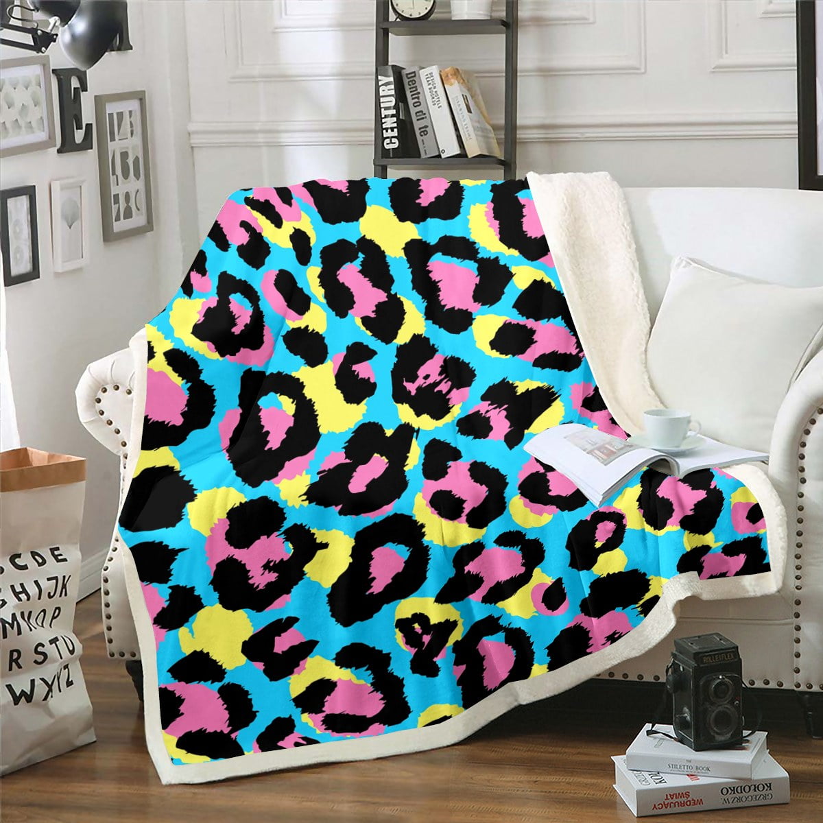 Bear Print Fleece Blanket – Soft Plush Throw 80x60 Inches, Warm & Lightweight For Bed, Sofa, Gift For Women & Kids