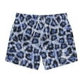 thumbnail image 1 of Blue Leopard Print Swim Trunks, 1 of 6