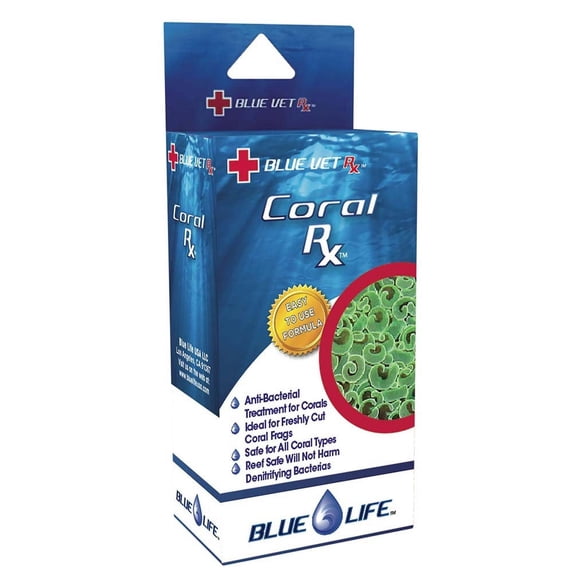 Blue Life Coral Rx Anti-Bacterial Treatment for Corals in Aquariums [Aquarium Reef Supplements, Wholesale Aquarium Clearance, Aquarium Supplies] 3 oz (3 x 1 oz)