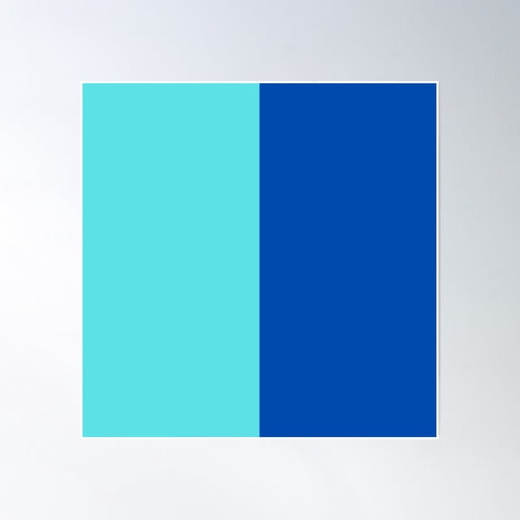 Blue Light And Dark Striped Line Blocks Poster Wall Art, Modern Wall Decor, 30x30 UNFRAMED
