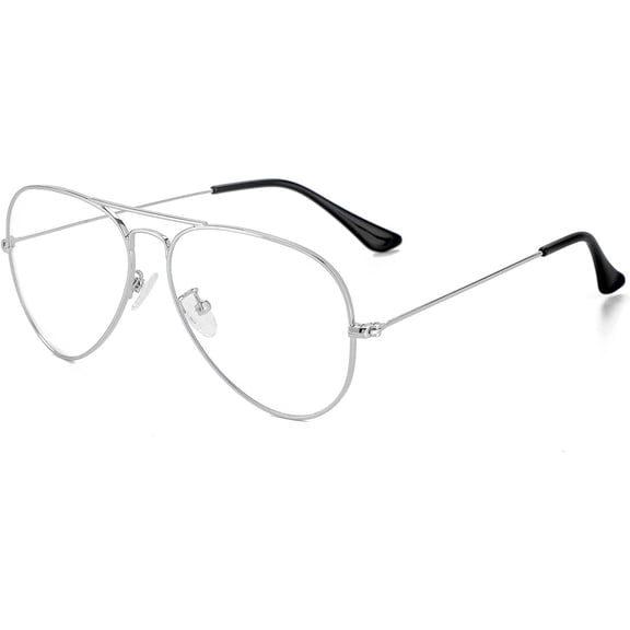 Blue Light Aviator Glasses for Women Men, Metal Frame Anti Blue Light Lens Computer Glasses