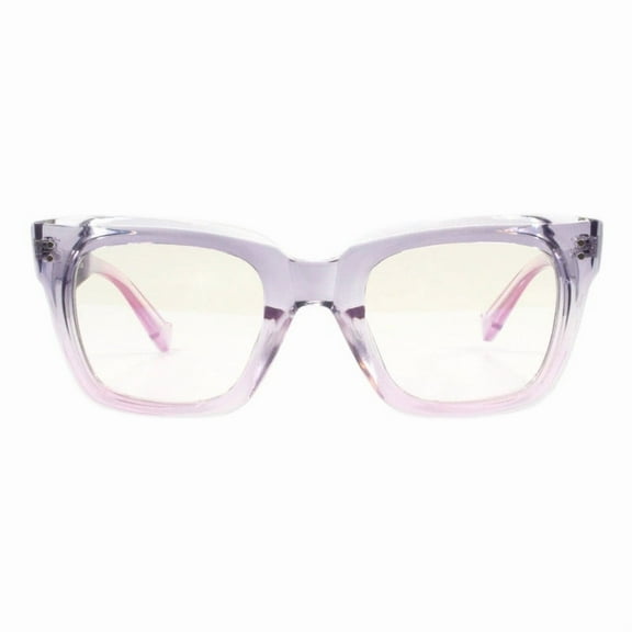 Blue Light Blocker Glasses Thick Square Translucent Purple Pink Unisex UV400
