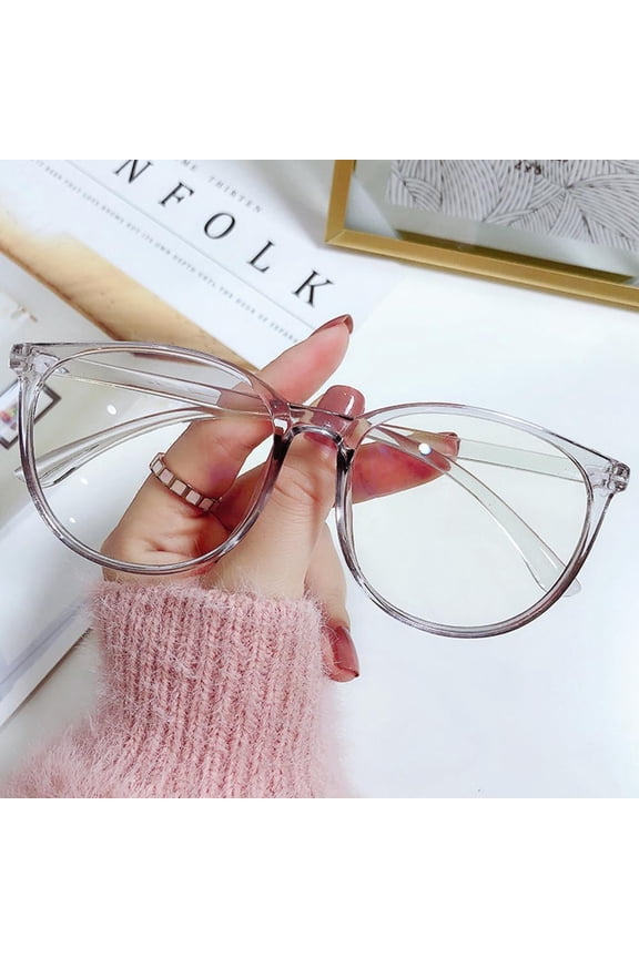 Blue Light Blocking Computer and Gaming Glasses, Anti-Glare Large Frame Fashion Glasses for Eye Protection, Gray