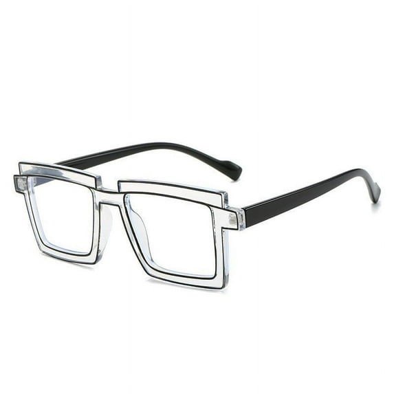 Blue Light Blocking Glasses Color Block Frames Fluorescent Contrast Eyewear Anti Blue Light Computer Glasses Unisex Design for Screen Eye Strain Relief