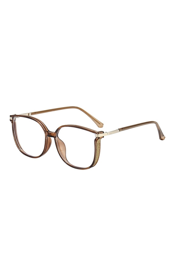 Blue Light Blocking Glasses Computer and Digital Device Use, Unisex Reading Glasses Anti Eye Strain Filter, Portable Bifocal Eyewear Scratch Resistant Lens in Brown Coffee Color