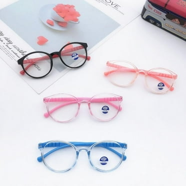 Blue Light Blocking Glasses, Computer Glasses - 4 Pack Glasses(Boys/Gril) - with Spring Hinges Nerd Reading Gaming Glasses
