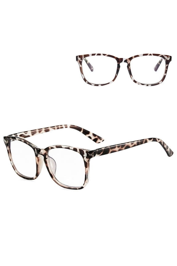 Blue Light Blocking Glasses, Computer Reading/Gaming/TV/Phones Glasses for Women Men, Anti Eyestrain & UV Glare, Anti Eyestrain, Leopard