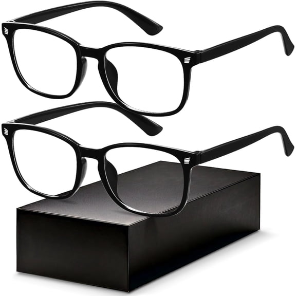 Blue Light Blocking Glasses - Fashion Square Eyeglasses, Anti UV Ray Computer Gaming Glasses Blue Blockers for Women/Men