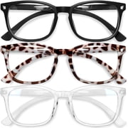 Blue Light Blocking Glasses - Fashion Square Fake Eyeglasses, Anti UV Ray Computer Gaming Glasses Blue Blockers for Women/Men