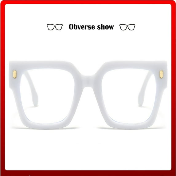 Blue Light Blocking Glasses For Women Men Fashion Oversized Square Frame Computer Eyeglasses Trendy Big Lens