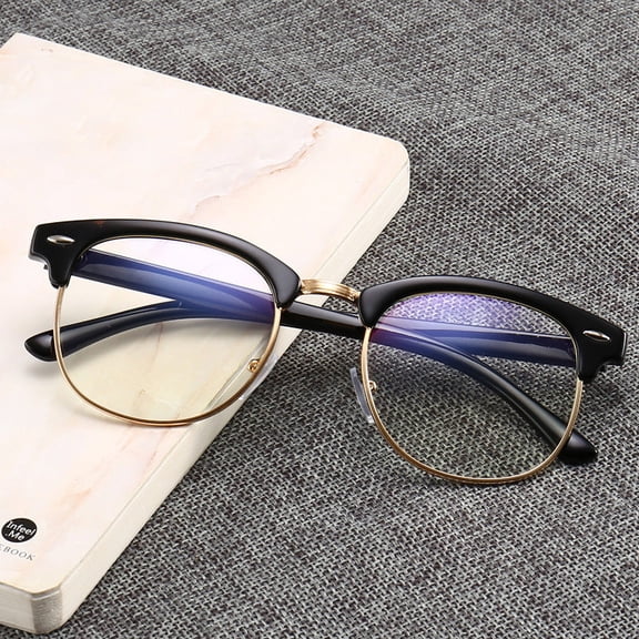 Blue Light Blocking Glasses, Metal and PC Frame, Versatile Decorative Flat Glasses for Men, Eye Protection