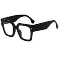 thumbnail image 1 of Oversized Blue Light Blocking Glasses | Fashionable Big Square Frame Eyewear for Computer Use by Women and Men, 1 of 8