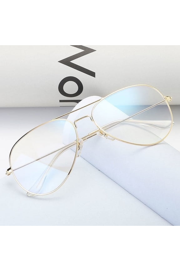Blue Light Blocking Glasses for Screen Time and Eye Strain Relief Radiation Protection Flat Mirror PC Lens