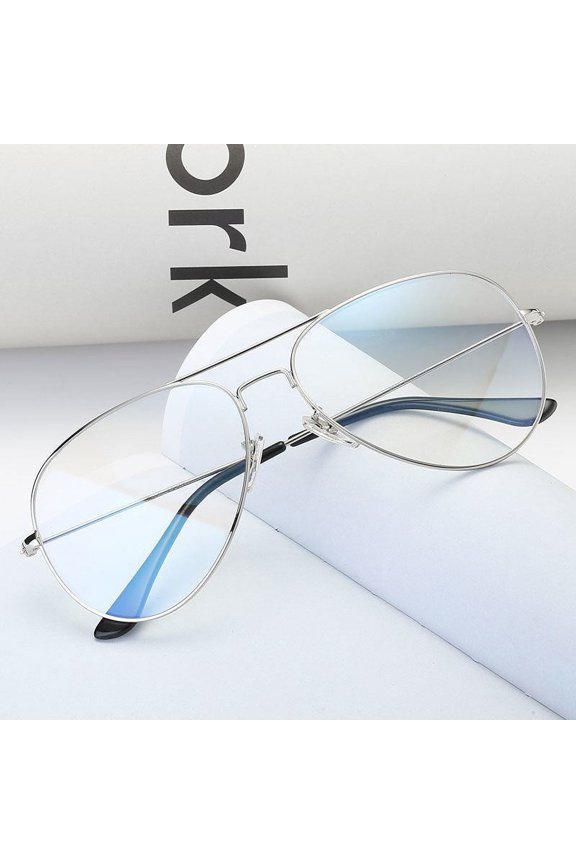 Blue Light Blocking Glasses for Screen Time and Eye Strain Relief Radiation Protection Flat Mirror PC Lens