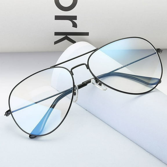 Blue Light Blocking Glasses for Screen Time and Eye Strain Relief Radiation Protection Flat Mirror PC Lens