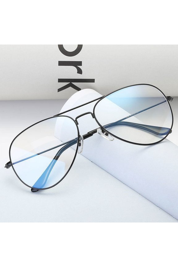 Blue Light Blocking Glasses for Screen Time and Eye Strain Relief Radiation Protection Flat Mirror PC Lens