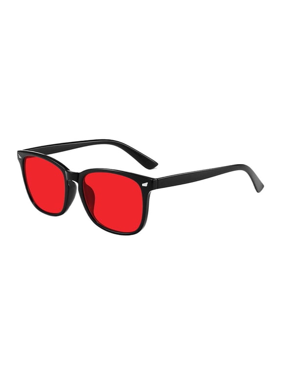 Blue Light Blocking Glasses Red Orange Tinted Lens Lightweight Frame for Computer Gaming Night Use