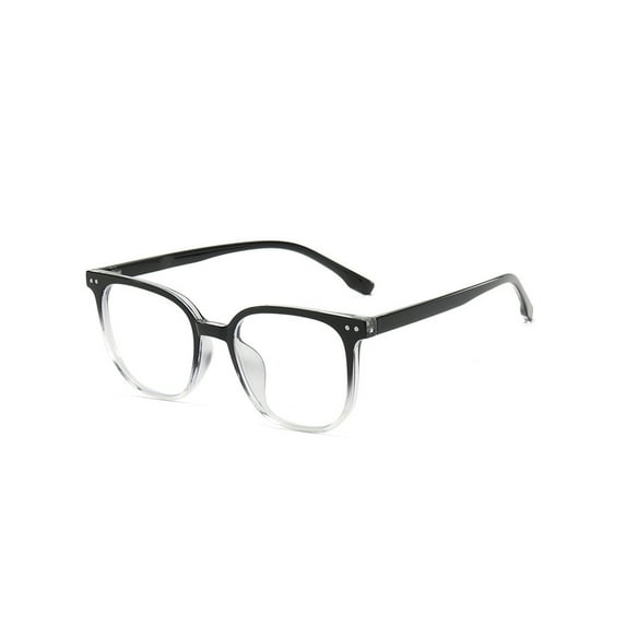 Blue Light Blocking Glasses Unisex Large Frame Clear View Strong Hinge Transparent with Brim Eye Clear Bluelight Glasses Spectacles Eyewear Black