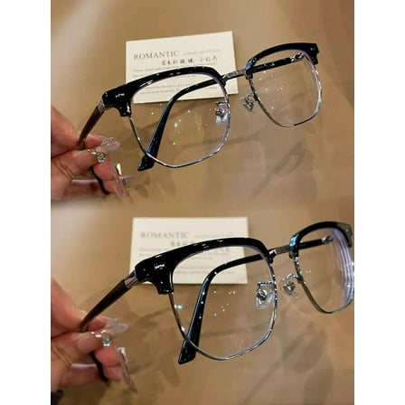 Blue Light Blocking Glasses for Women/Men - Anti Eyestrain & UV Protection for Computer/TV/Phone Use, Lightweight Square Frame Gaming Glasses Reduce Eye Fatigue, Non-Prescription