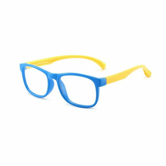Kid's Blue Light Blocking Anti Glare Computer Glasses, Blue-Yellow