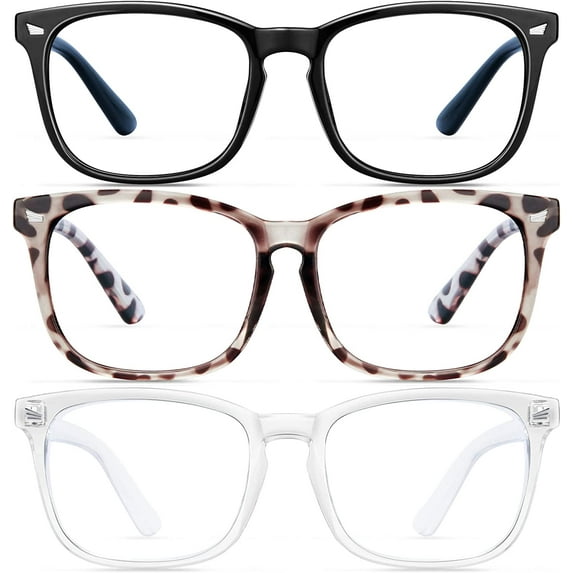 Blue Light Blocking Glasses for Women/men 3Pack Computer Reading/Gaming/TV/Phones Glasses,,F160791