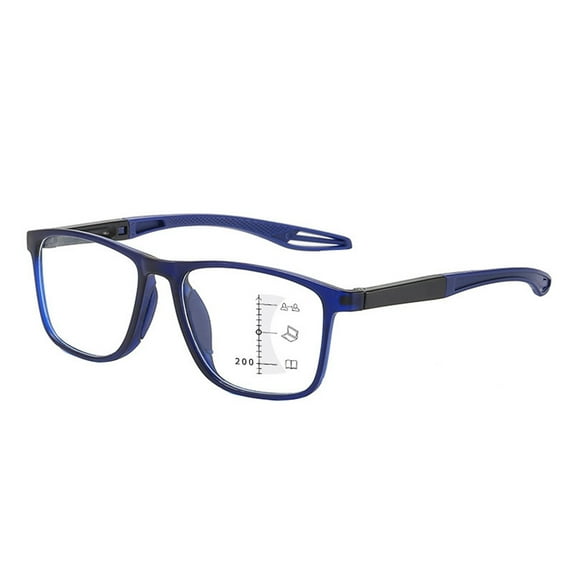 Blue Light Blocking Photochromic Reading Glasses - Progressive Multifocus Lenses for Clear Vision - Auto-Dimming Transition Sunglasses for Computer, Reading & Outdoor Use