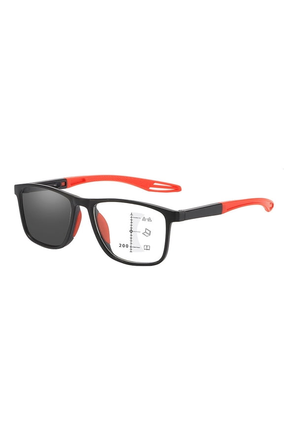 Blue Light Blocking Photochromic Reading Glasses - Progressive Multifocus Lenses for Clear Vision - Auto-Dimming Transition Sunglasses for Computer, Reading & Outdoor Use