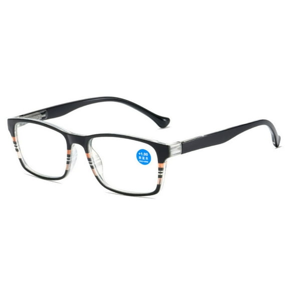 Blue Light Blocking Reading Glasses 3.00 for Men and Women Spring Hinge Presbyopic Glasses Plastic Square Readers +3.00