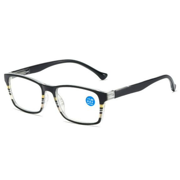 Blue Light Blocking Reading Glasses 3.50 for Men and Women Spring Hinge Presbyopic Glasses Plastic Square Readers +3.50