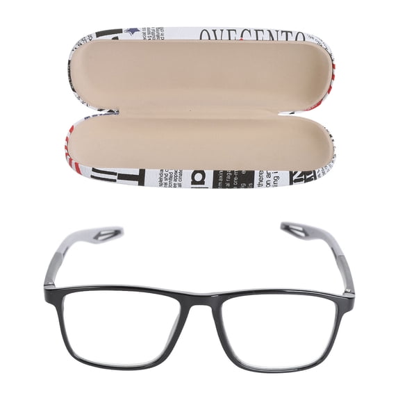 Blue Light Blocking Reading Glasses Anti Slip Multi Focus Presbyopic Glasses Black Frame Grey Leg +2.00 Strength, 1 Pair