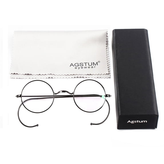 Blue Light Blocking Reading Glasses, Small Round Wire Rim Readers for Computer Use Anti-Glare Cut UV400 Clear Lens