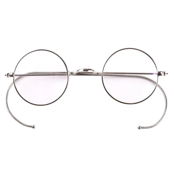 Blue Light Blocking Reading Glasses, Small Round Wire Rim Readers for Computer Use Anti-Glare Cut UV400 Clear Lens