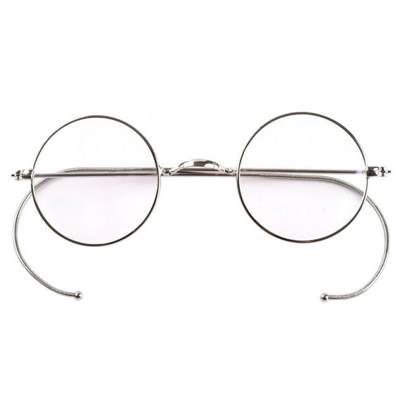 Blue Light Blocking Reading Glasses, Small Round Wire Rim Readers for Computer Use Anti-Glare Cut UV400 Clear Lens