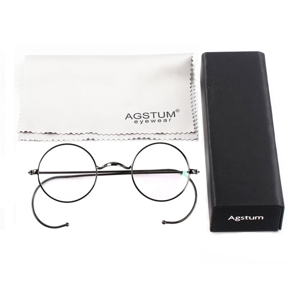 Blue Light Blocking Reading Glasses, Small Round Wire Rim Readers for Computer Use Anti-Glare Cut UV400 Clear Lens
