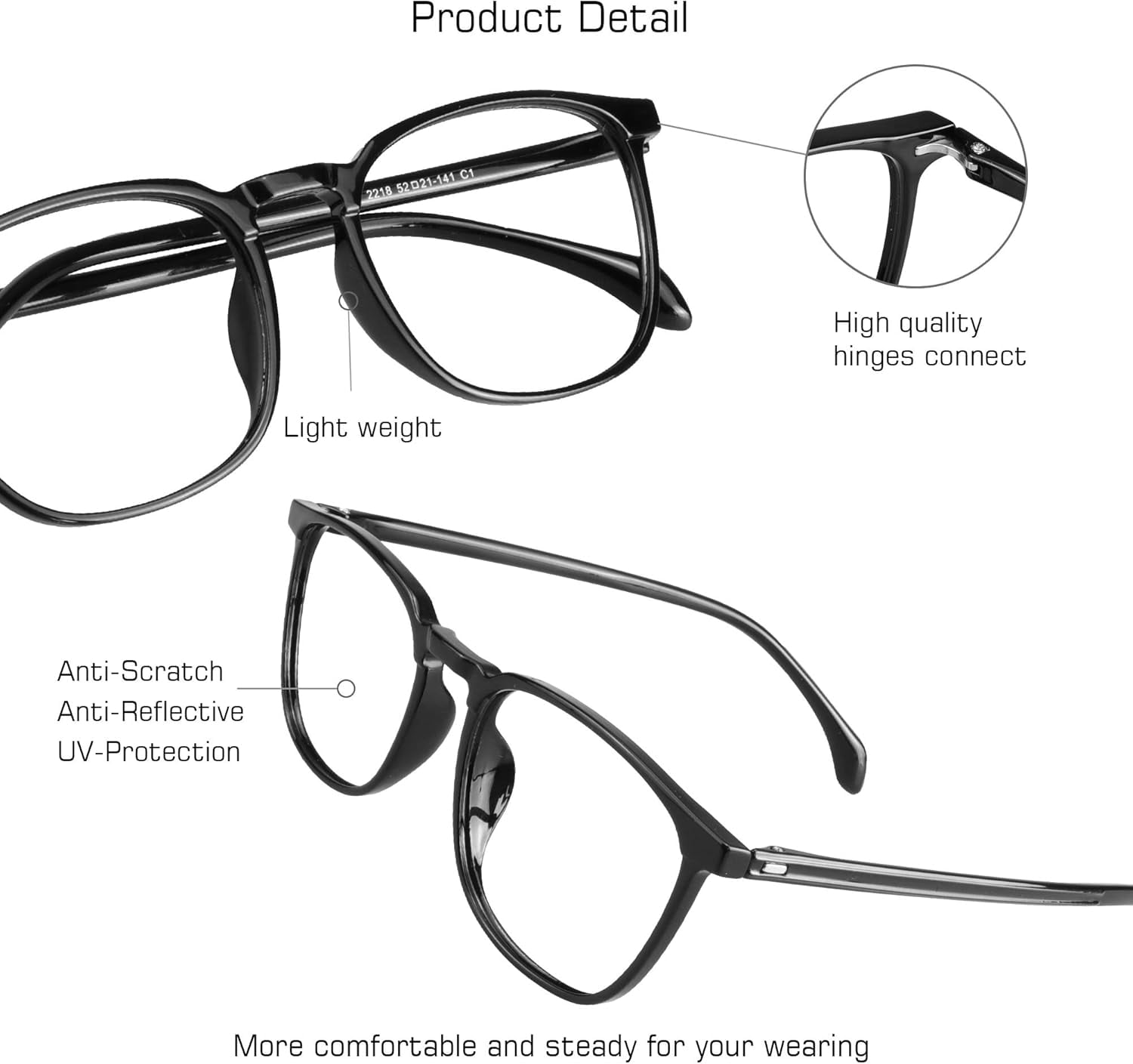 Blue Light Blowing Glasses For Computer Reading, Anti Glare Lenses Help