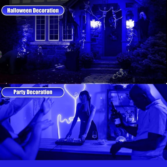 Blue Light Bulb, A19 E26 Base, 9W LED Blue Lightbulbs for Outdoor Porch, Indoor Party Decoration, Holiday Lighting, Halloween Decor, Christmas Decoration, (6 Packs)