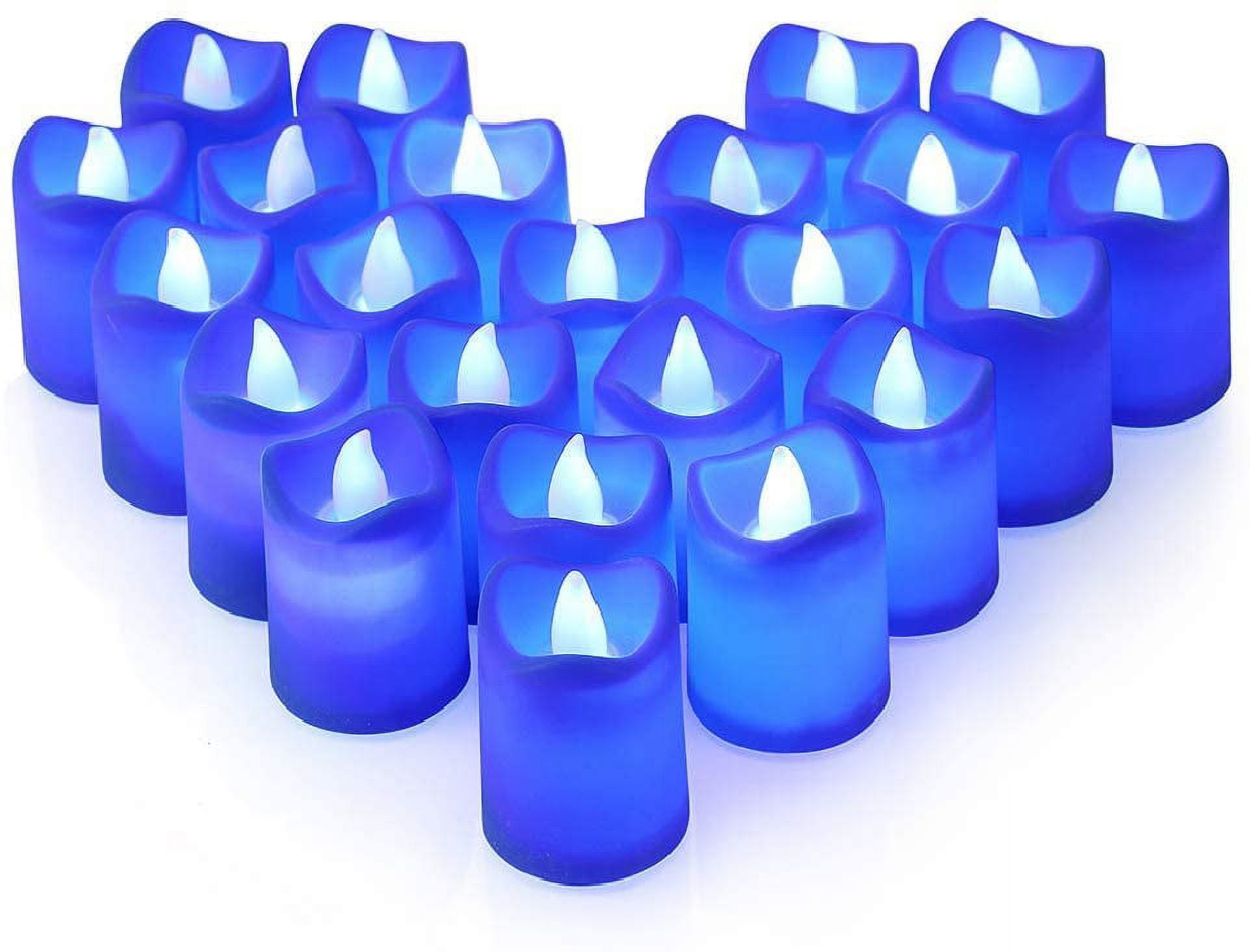 6 Pieces Glitter Tealights Candles Flameless Votive Candles for