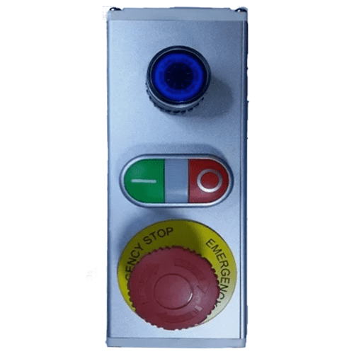 Blue Light Emergency Stop Red Green Momentary Push Button Switch Station 12-24V