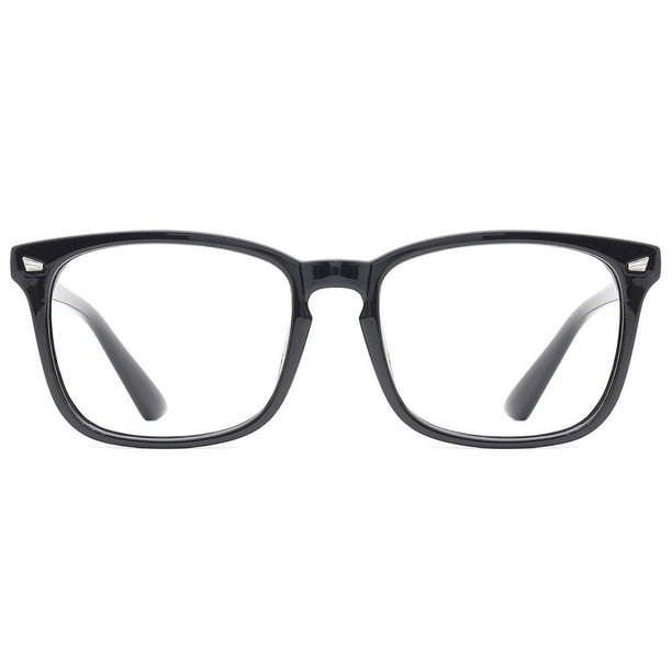 Blue Light Filter Computer Glasses for Blocking UV Blue Ray Minimize Headache Anti Digital Eye Fatigue Transparent Lens Unisex Black Walmart Business Supplies