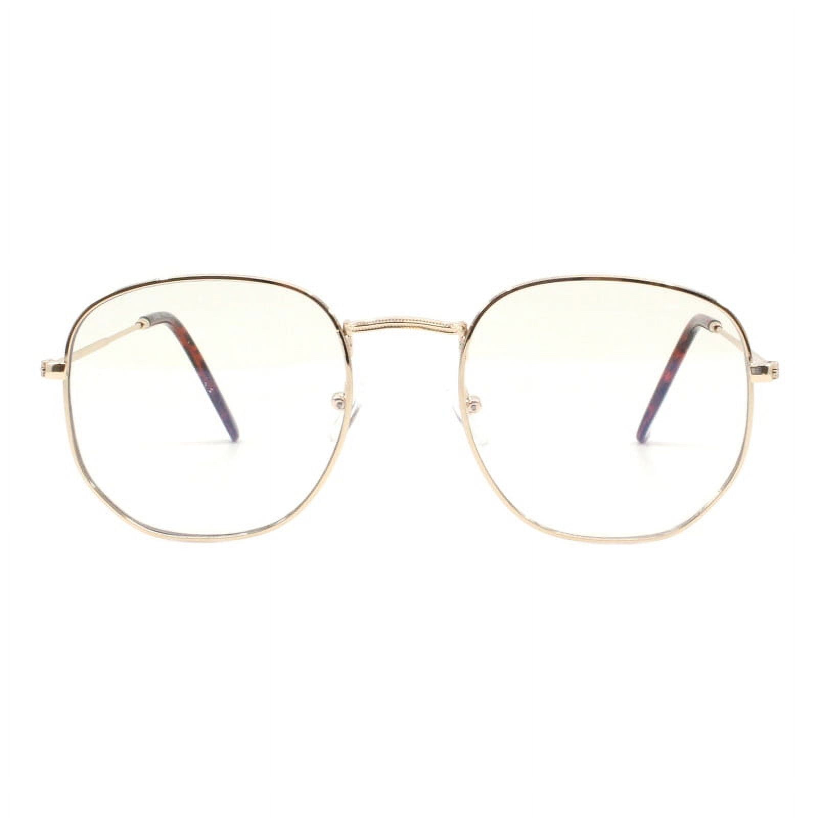 Square-Frame Metal Optical Frames Square Glasses EF1056 - Wide Frames For Men With Larger  main image 2